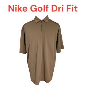 Nike Golf Sphere React Polo Shirt Men’s XL Gray 1/4 Zip Short Sleeve